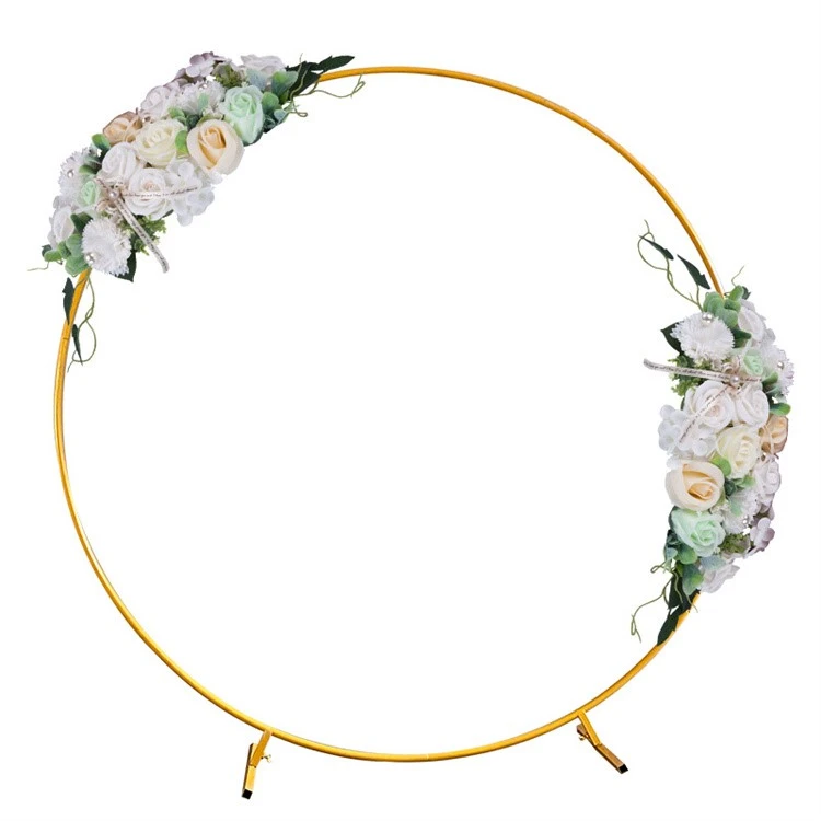 Round Balloon Arch Frame Golden Circle Balloon Garland Arch Kit Backdrop Stand Garden Arch