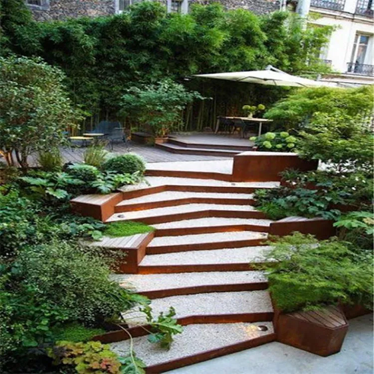 Rust Metal Customized Landscape Decorative Steel Corten Steel Garden Lawn Edging