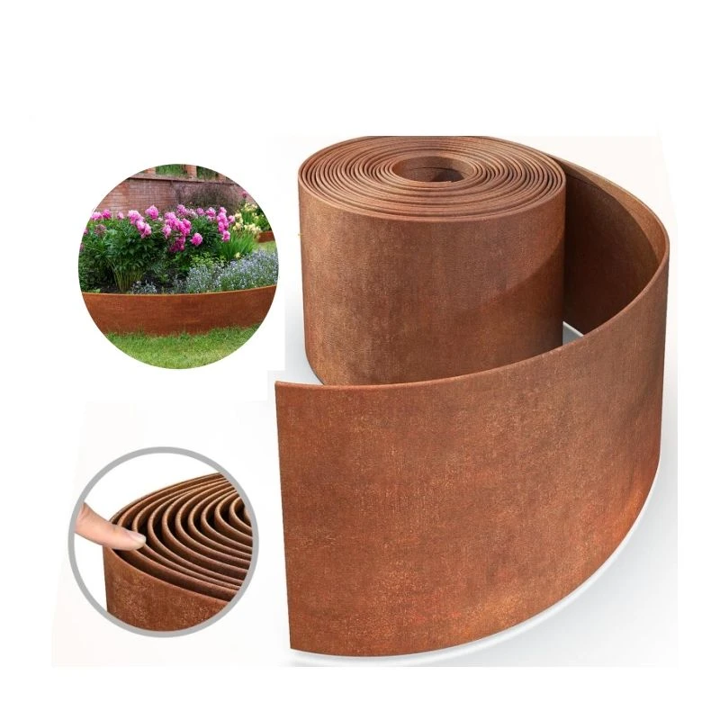 Metal Garden Frame Grass Anchoring Spikes New Design Landscape Corten Steel Lawn Edge