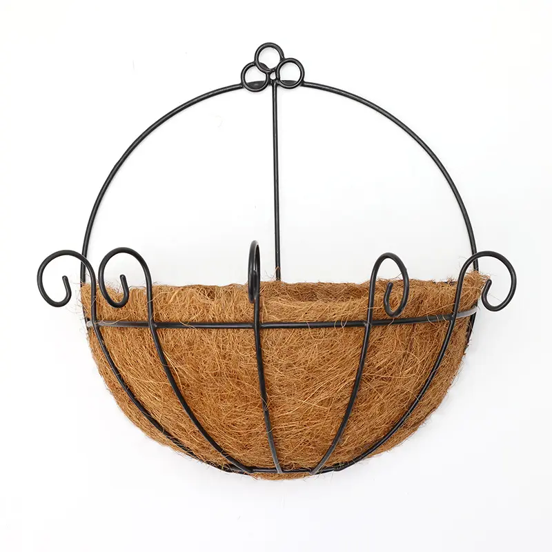Coconut Palm Hanging Baskets Decoration Art Wall-mounted Flower Basket Balcony Flowers Grass Plant Pot
