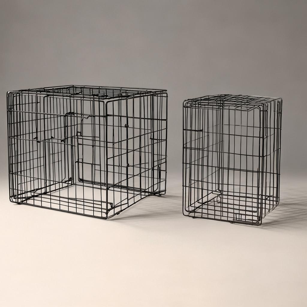 Dog Crate With Attached Pen